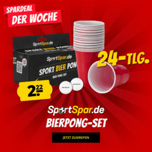 🥴 SportSpar.de Bierpong Set mit Becher und Bällen für 2,23€ (zzgl. Versand)