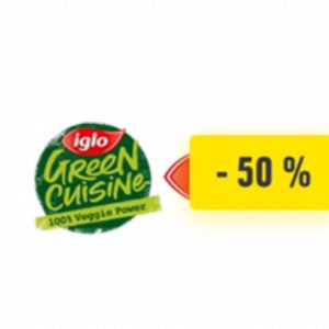 50% Rabatt iglo Green Cuisine und iglo Gemüse Edeka App