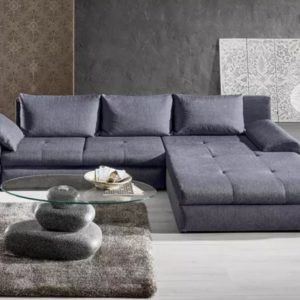 🛋️Wohnlandschaft Ecksofa in Anthrazit für 444€ (statt 1008€)