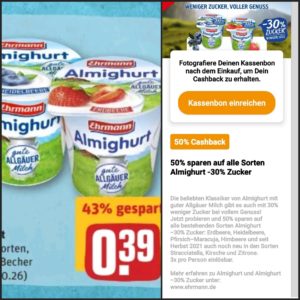 Almighurt bei Rewe - 3 kaufen davon 1 gratis bekommen ( Dank Couponplatz - nur noch morgen 19.03.! )