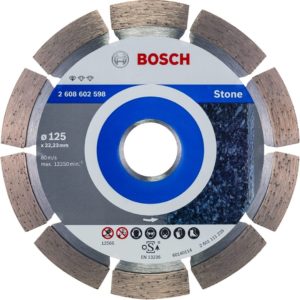 Bosch Professional Diamanttrennscheibe Standard für Stone (für Stein, 125 x 22,23 x 1,6 x 10 mm, Zubehör Winkelschleifer)