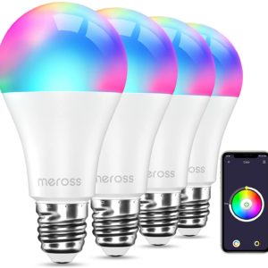 5,45€ pro 💡 4 Stück smarte WLAN LED Glühbirnen Meross für 21,79€ 🌈 dimmbar &amp; mehrfarbig