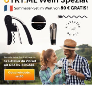 gratis Zugabe Sommelierset bei utryme