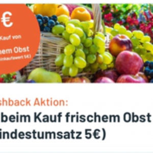 1€ Cashback auf Frischobst 5€ NEW smhaggle