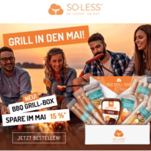 15% Rabatt auf kalorienarme Grillbox von SoLess