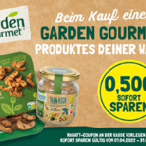 0,50€ Rabatt auf Produkt der Wahl von Garden Gourmet