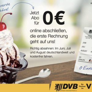 GRATIS 9€-Ticket kostenlos bei den Dresdner Verkehrsbetrieben (DVB) -regional- (danach Abo!)