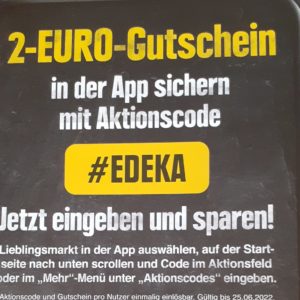 Edeka Südbayern 2 € Gutschein