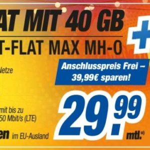 TOP: [Lokal] HEM Expert 40GB Allnet flat für nur 9,99€ im Vodafone Netz 50mbit/s  (24 Monate Laufzeit)