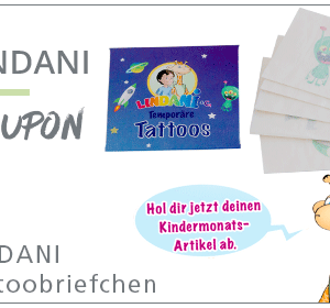 GRATIS LINDANI Tattoobriefchen für Kinder zwischen 4 und 10 Jahren in LINDA Apotheken vor Ort