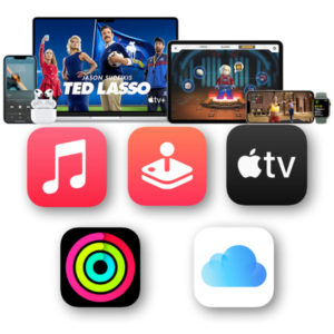 Verlängerte Apple-Probeabos - Music / TV+ / Arcade / Fitness+ / iCloud+