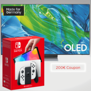 Samsung OLED TV 65 Zoll + NINTENDO Switch (OLED-Modell) + 200€ Coupon für 1.888€ (statt 2.007€)