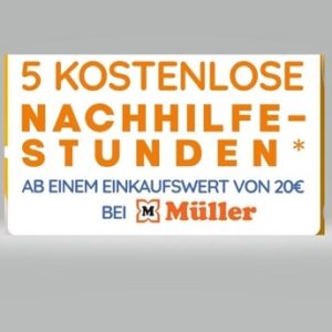 Müller: Easy Tutor Aktion - 5 Nachhilfe Stunden Kostenlos (MEW 20€)