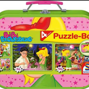 Schmidt Spiele Bibi Blocksberg, 4 Kinderpuzzle im Metallkoffer ( Amazon Prime)