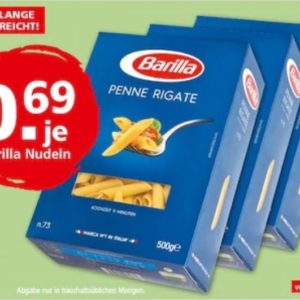 Segmüller: Barilla Nudeln z.B. Penne Rigate für nur 0,69€