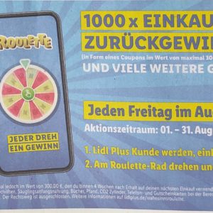 Lidl Wahnsinns-Roulette - Garantierte Sofortgewinne und Chance auf Gratis Einkauf