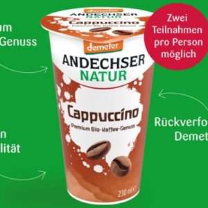 2 Andrechser demeter Cappuccino kaufen 1,29€ Cashback zurück