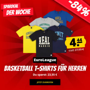 🏀 EuroLeague Basketball: Hoodies, T-Shirts und Caps im Sale