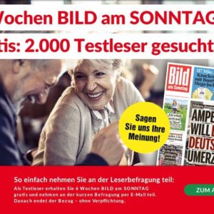 🗞 GRATIS: Bild am Sonntag 6 Wochen kostenlos (max. 2000) - selbstkündigend