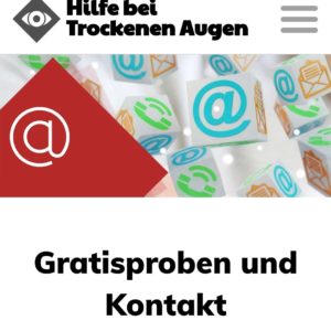 Gratis Augentropfen und Lidrandpflege Prob bestellen