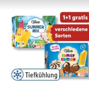 1x Lidl Gelatelli Eis Mischbox kaufen &amp; 1 weitere Eis Mischbox Gratis bekommen [Lidl Plus]