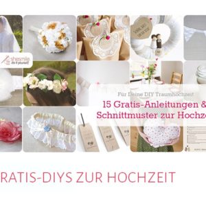 GRATIS Schnittmuster mit *15 Anleitungen* für eure Traumhochzeit kostenlos downloaden bei Makerist