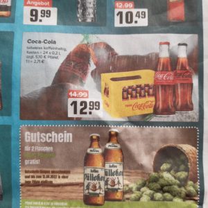 Gratis 2 Flaschen helles Pülleken bei Logo