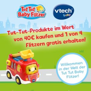 Tut-Tut-Produkte im Wert von 40€ kaufen &amp; 1 von 4 Flitzern GRATIS erhalten