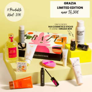 GRAZIA Glossybox für 34,50€ (statt 45€) - kein Abo!  / 207€ Gesamtwert