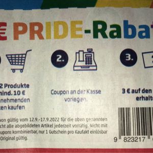 3€ Pride Rabatt bei Penny auf 2 Markenprodukte MEW 10€ Fairy Lenor always head &amp; shoulders Gilette Labs Oral-B