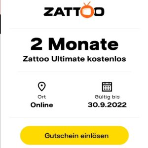 [Vattenfall My Highlights] 2 Monate Zattoo Ultimate TV-Streaming GRATIS