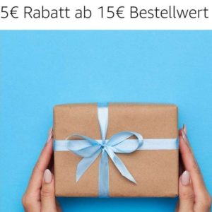 Amazon: 5€ Rabatt ab 15€ Einkaufswert (personalisiert)