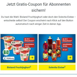 Gratis Fruchtjoghurt oder Eistee für Lidl Newsletter Abonnenten