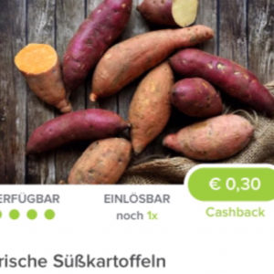 0,30€ Cashback auf Süßkartoffeln mit Marktguru