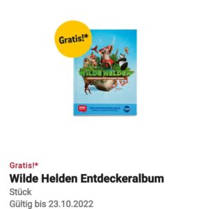 Gratis "wilde Helden Stickeralbum" in der REWE App MEW 10 Euro