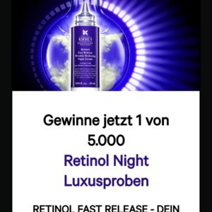 Gratis Kiehl's Retinol Luxusprobe (Gewinnspiel)