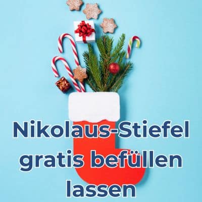 Nikolaus-Stiefel gratis befüllen lassen 👢 Alle Aktionen 2024