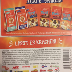 0,50€ Rabatt auf 3 Brandt Minis Coupon Gutschein