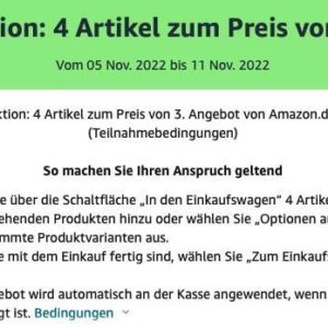 4 Artikel zum Preis von 3 bei Amazon - z. B.  4 x WC FRISCH WC Reiniger Gel Ozeanfrische (750 ml), WC für 5,67€ statt 7,56€ oder 4 x Perwoll für 11,67€