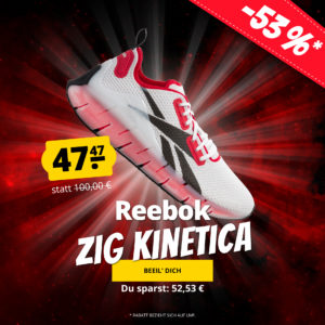 👟 Reebok Zig Kinetica Shadow Sneaker für 51,42€ (statt 72€)