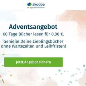 skoobe Adventsangebot: 60 Tage lesen für 0,00 €