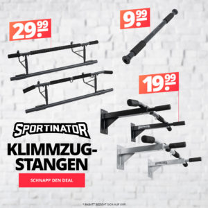 🏋️‍♀️ SPORTINATOR Klimmzugstangen ab 9,99€ - spare jetzt 15% Rabatt zusätzlich