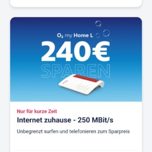 DSL 250 mbits von o2 effektiv für 29,99€