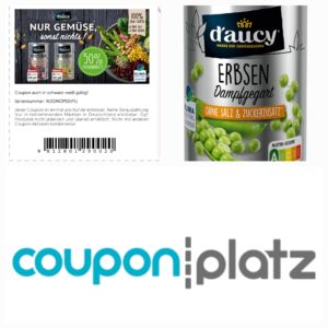 D'aucy kleine Gemüsekonserven mit einem kleinen Trick gratis bei Edeka Dank Couponplatz und Edeka Plus App