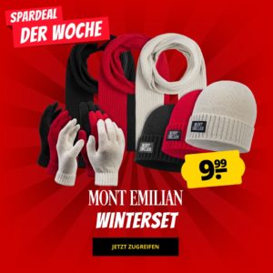 🧤🧣 3-tlg. MONT EMILIAN "Arcachon" Damen Winterset für 9,99€ + Versand