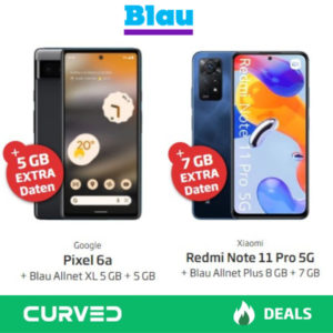 ⭐️ Xiaomi Redmi Note 11 Pro 5G oder Google Pixel 6a für 1€ + 15GB / 10GB LTE o2 Allnet für mtl. 16,99€ + 0,00€ AG (Blau Allnet Plus / XL)