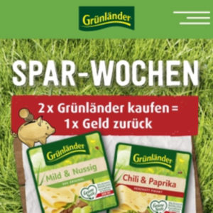 Grünländer Sparwochen 2 kaufen 1 gratis