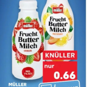 Müller Frucht-Buttermilch mit KauflandCard &amp; Smhaggle App 0,35€