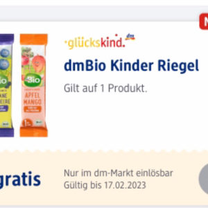 dmBio Kinder Riegel GRATIS