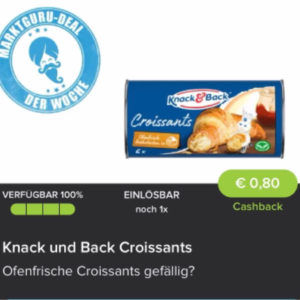 marktguru Deal Der Woche Knack und Back Croissants